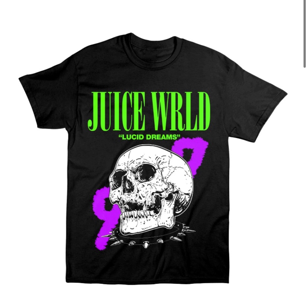 Juice WRLD Lucid Dreams 999 Skull Tee Black